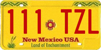 NM license plate 111TZL