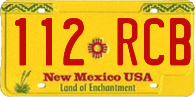 NM license plate 112RCB