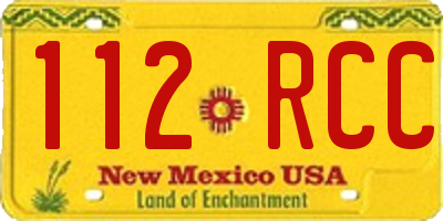 NM license plate 112RCC