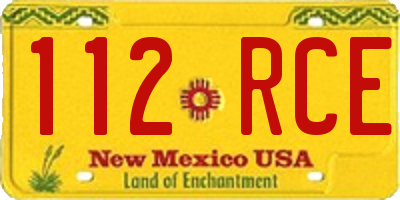 NM license plate 112RCE