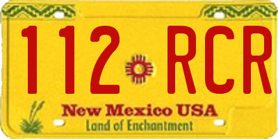 NM license plate 112RCR