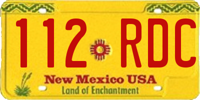 NM license plate 112RDC