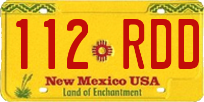 NM license plate 112RDD