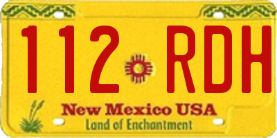 NM license plate 112RDH