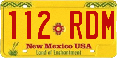 NM license plate 112RDM