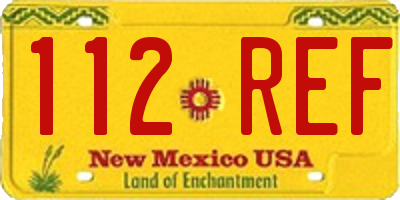 NM license plate 112REF