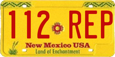 NM license plate 112REP