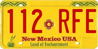 NM license plate 112RFE