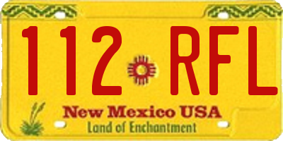 NM license plate 112RFL