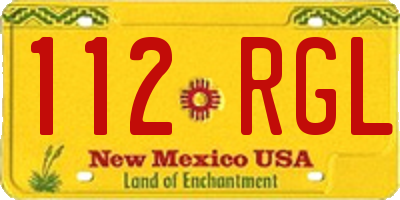 NM license plate 112RGL