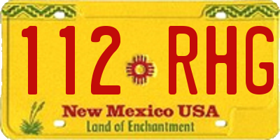 NM license plate 112RHG