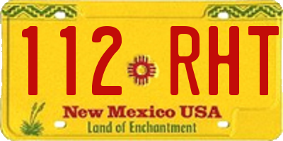 NM license plate 112RHT