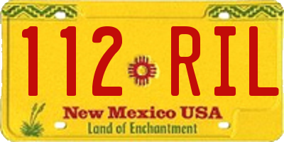 NM license plate 112RIL