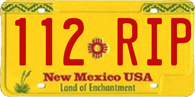 NM license plate 112RIP