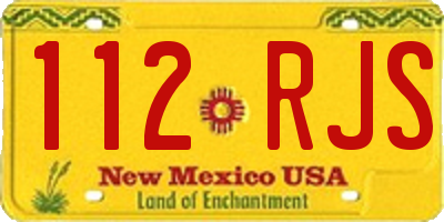 NM license plate 112RJS