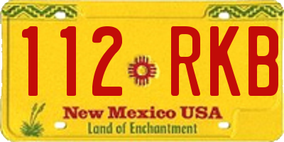NM license plate 112RKB