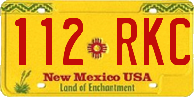 NM license plate 112RKC