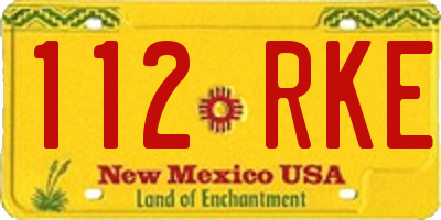NM license plate 112RKE