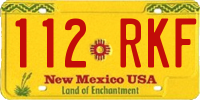 NM license plate 112RKF