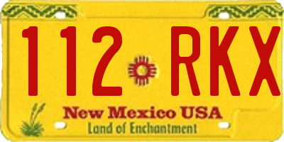 NM license plate 112RKX