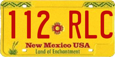 NM license plate 112RLC