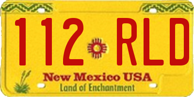 NM license plate 112RLD