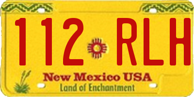 NM license plate 112RLH