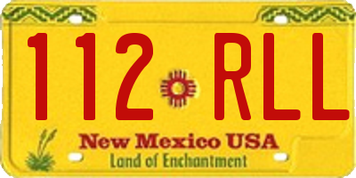 NM license plate 112RLL