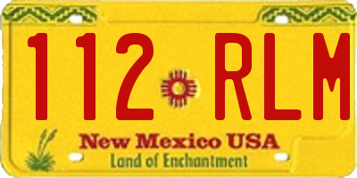 NM license plate 112RLM