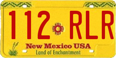 NM license plate 112RLR