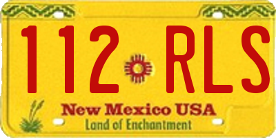NM license plate 112RLS