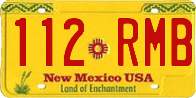 NM license plate 112RMB
