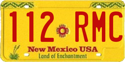 NM license plate 112RMC