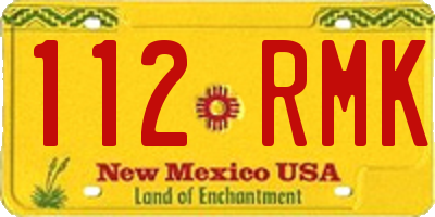 NM license plate 112RMK