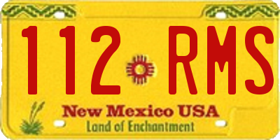 NM license plate 112RMS