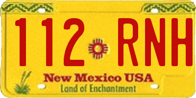 NM license plate 112RNH