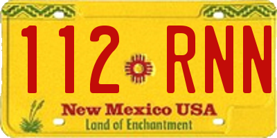 NM license plate 112RNN