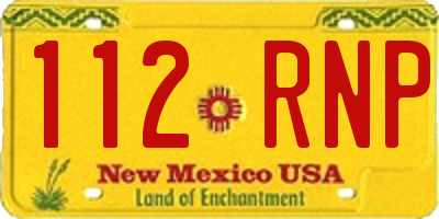 NM license plate 112RNP