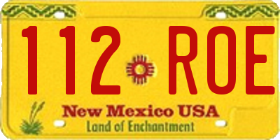 NM license plate 112ROE