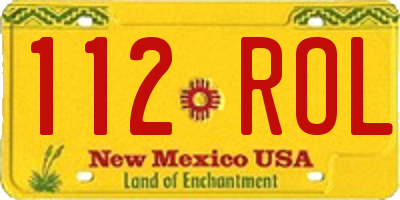 NM license plate 112ROL