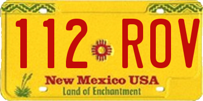 NM license plate 112ROV
