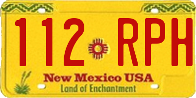 NM license plate 112RPH