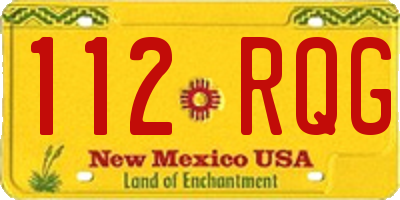 NM license plate 112RQG
