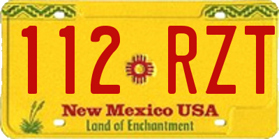 NM license plate 112RZT