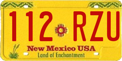 NM license plate 112RZU