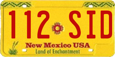 NM license plate 112SID