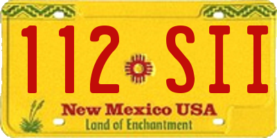 NM license plate 112SII
