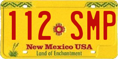 NM license plate 112SMP