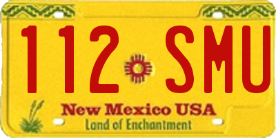 NM license plate 112SMU