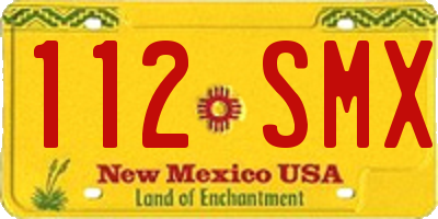 NM license plate 112SMX